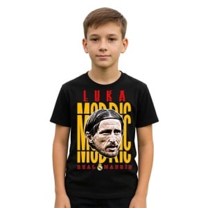 Tricou Copii din bumbac cu fotbalistul Luka Modric-Real Madrid - Img 2