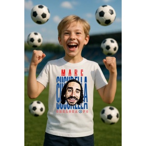Tricou Copii din bumbac cu fotbalistul Marc Cucurella Saseta-Chelsea FC - Img 6