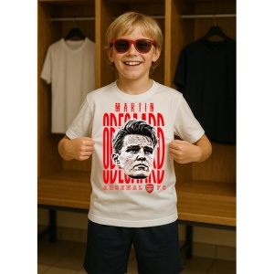 Tricou Copii din bumbac cu fotbalistul Martin Odegaard-Arsenal FC - Img 7
