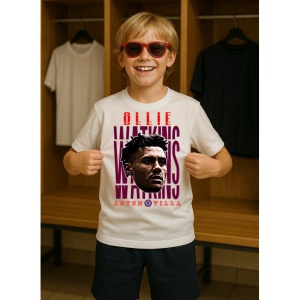 Tricou Copii din bumbac cu fotbalistul Oliver George Arthur Watkins-Aston Villa - Img 7