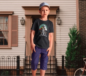 Tricou copii din bumbac personalizat haios Grafitti & Music Lover - Cadou - Img 4