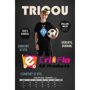 Tricou copii FC Dynamo Kiev din bumbac 100% - Img 4