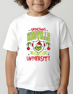 Tricou copii - Grinchmas University - Crăciun, modă, stil, cadouri, sărbători, festiv - Img 2