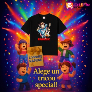 Tricou Copii Roblox Cowboyul Clasic din bumbac 100% - Img 6