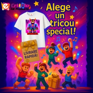 Tricou Copii Roblox Dj Neon din bumbac 100% - Img 10