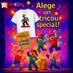 Tricou Copii Roblox Flacara Graffiti din bumbac 100% - Img 10