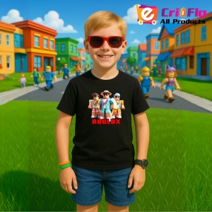 Tricou Copii Roblox Masca Rosie din bumbac 100% - Img 4