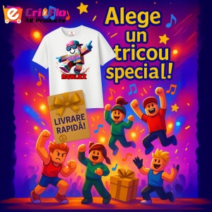 Tricou Copii Roblox Ochelari Cool din bumbac 100% - Img 10