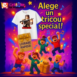 Tricou Copii Roblox Puterea Pizza din bumbac 100% - Img 10