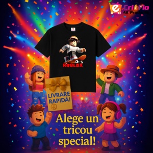 Tricou Copii Roblox Super Bucatar din bumbac 100% - Img 6