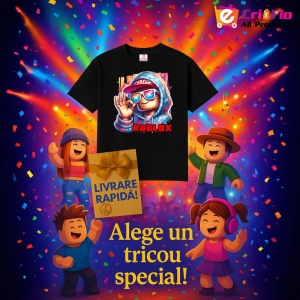 Tricou Copii Roblox Trage Retrostil din bumbac 100% - Img 7