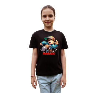 Tricou Copii Roblox Vedeta Blocurilor din bumbac 100% - Img 2