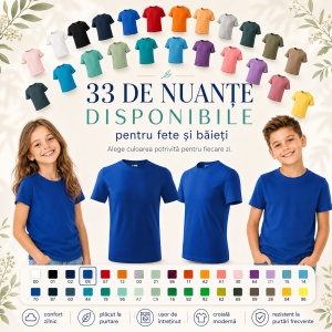 Tricou Copii Simplu din bumbac pentru Băieți 135
