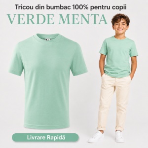 Tricou Copii Simplu din bumbac pentru Băieți 135 - Img 41