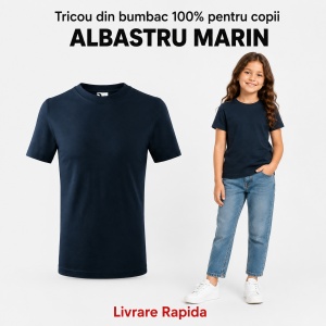 Tricou Copii Simplu din bumbac pentru Fete 135 - Img 14