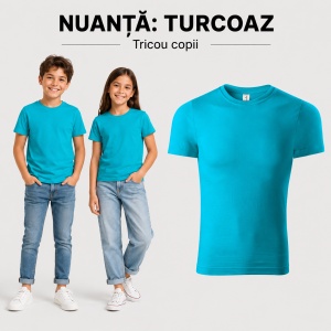 Tricou copii simplu tip tommy – 100% bumbac, unisex, confortabil pentru fete și băieți - Img 17