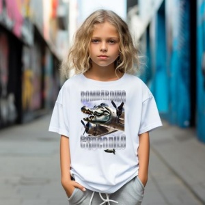 Tricou Copii Tralalelo Tra la la Bombardiro Crocodilo - Italian Brainrot Meme T-Shirt - Img 3