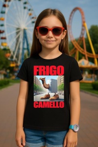 Tricou Copii Tralalelo Tra la la Frigo Camello - Italian Brainrot Meme T-Shirt - Img 3