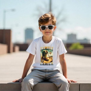 Tricou Copii Tralalelo Tra la la Lirili Larila Funny Italian Brainrot Meme Cactus Elephant T-Shirt - Img 5