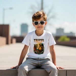 Tricou Copii Tralalelo Tra la la Trippi Troppi Italian Brainrot Meme cat fish or Bear fish T-Shirt - Img 5