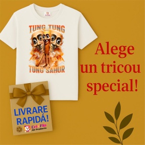 Tricou Copii Tralalelo Tra la la Tung Tung Tung Sahur - Italian Brainrot, Funny Baseball Bat T-Shirt - Img 7