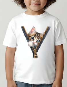 Tricou copii - Zipping Cat v10 - Img 1