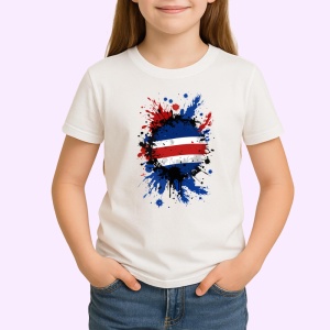 Tricou Costa Rica Steag Splash Art, Copii | Dama | Barbat - Img 3