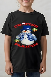 Tricou Craciun copii - Merry Christmas Snowman - Img 2