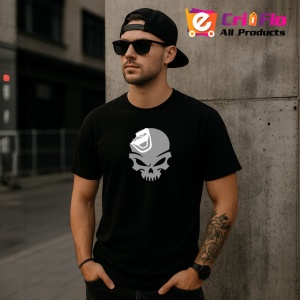Tricou Craniu Cu Sapca Dacia Logan Auto, din bumbac 100%, tricou negru Copii | Dama | Barbat - Img 6