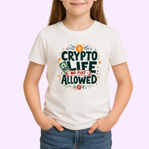 Tricou crypto life no fiat allowed, viata crypto fara fiat permis, Copii | Dama | Barbat - Img 3