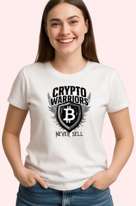Tricou crypto warriors never sell, razboinici crypto nu vand niciodata, Copii | Dama | Barbat - Img 4