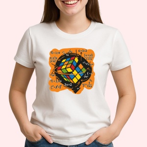 Tricou Cub Rubik si formule matematice - Copii | Dama | Barbat - Img 2