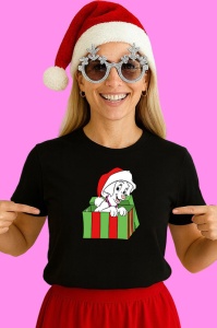 Tricou Dalmations Catel In Cutie Cadou, din bumbac 100% Copii | Dama | Barbat - Img 2