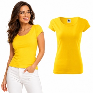 Tricou Damă 100% Bumbac Cambrat – Decolteu Rotund, Mâneci Scurte, 25 Culori | XS-2XL - Img 16