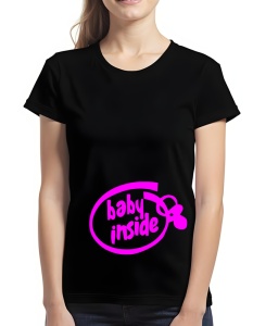 Tricou dama - BABY INSIDE ROZ - Img 2