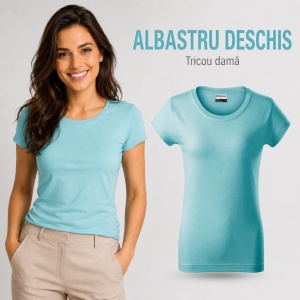 Tricou Damă Bumbac 100%, Croială Cambrată, Guler Rotund, Material Confortabil, 14 Culori, Mărimi S–3XL - Img 23