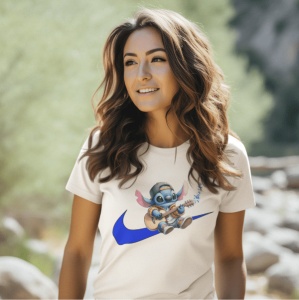 Tricou dama bumbac, personalizat haios pentru femei Musician Stitch - Cadou