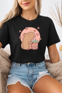 Tricou dama CapyBara - Ceai bule