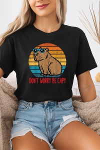Tricou dama CapyBara - Don’t worry be capy 2 - Img 2