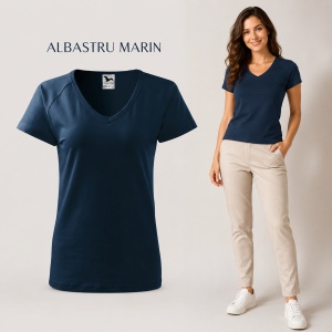 Tricou Damă cu Decolteu în V Malfini – Bumbac 95%, XS-3XL - Img 13
