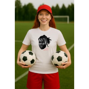 Tricou Dama cu fotbalistul Ademola Lookman-Atalanta BC din bumbac 100% - Img 3