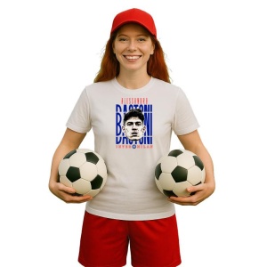Tricou Dama cu fotbalistul Alessandro Bastoni-Inter Milano din bumbac 100% - Img 8