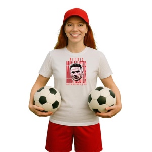 Tricou Dama cu fotbalistul Alexis Mac Allister-Liverpool FC din bumbac 100% - Img 12