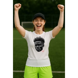 Tricou Dama cu fotbalistul Bukayo Saka-Arsenal FC din bumbac 100% - Img 7