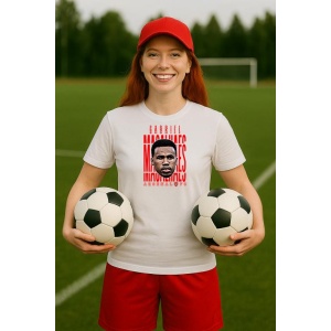 Tricou Dama cu fotbalistul Gabriel dos Santos Magalhues-Arsenal FC din bumbac 100% - Img 3