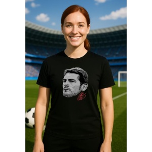 Tricou Dama cu fotbalistul Iker Casillas-Real Madrid legend din bumbac 100% - Img 5
