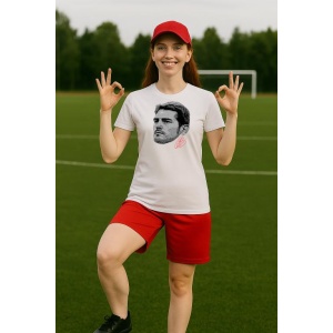 Tricou Dama cu fotbalistul Iker Casillas-Real Madrid legend din bumbac 100% - Img 10