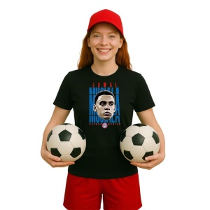 Tricou Dama cu fotbalistul Jamal Musiala-Bayern Mnchen din bumbac 100% - Img 7