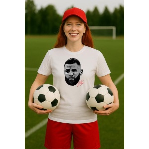 Tricou Dama cu fotbalistul Karim Benzema-Al-Ittihad din bumbac 100% - Img 4