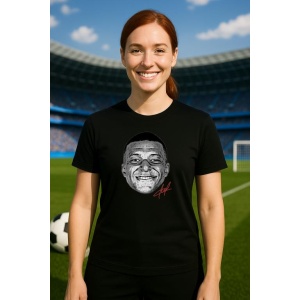 Tricou Dama cu fotbalistul Kylian Mbappe-Paris Saint-Germain PSG din bumbac 100%